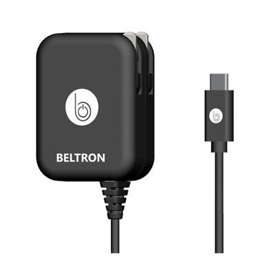 BELTRON Turbo Fast Type-C USB Wall Charger 5V / 3 AMP 45W with Built-in Cable, Compatible with iPhone 18/17/16 Series, Galaxy S25/S26 Series, Z Flip 8, Z Fold 8 & All Type C Devices