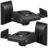 Mount-It! Bookshelf Speaker Wall Mount, Pair of Universal Side Clamping Speaker Shelf Wall Mounting Brackets for Large or Small Speakers, 2 Full Motion Mounts, 55 Lbs Capacity, Black (MI-SB37) view 1