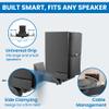 Mount-It! Bookshelf Speaker Wall Mount, Pair of Universal Side Clamping Speaker Shelf Wall Mounting Brackets for Large or Small Speakers, 2 Full Motion Mounts, 55 Lbs Capacity, Black (MI-SB37) view 3