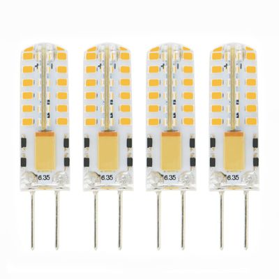 Lamsky G6.35 GY6.35 Bi-Pin Base LED Bulb 12V/24V 2.5 Watt Warm White 3000K Non-dimmable 30W Equivalent(4-Pack)