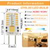 Lamsky G6.35 GY6.35 Bi-Pin Base LED Bulb 12V/24V 2.5 Watt Warm White 3000K Non-dimmable 30W Equivalent(4-Pack) view 2