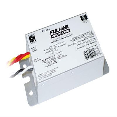 Fulham Lighting 3257 T1M1UNV105P-40E-DST Workhorse Single Channel-0-10V Dimming LED Driver, Universal Voltage Input-Programmable 250-1050mA Constant Current Output-40W Max-Linear Case with End Terminals-IP60