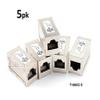 CablesOnline 5-Pack CAT.6A Gigabit Modular Inline Coupler Female to Female, FTP, Shielded Silver (T-66A1-5) view 3