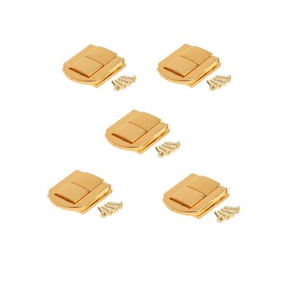dophee 5Pcs Gold Retro Style Toggle Catch Lock Clasp Box Latch, 0.98"x0.79"