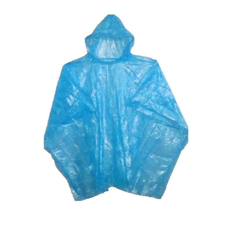 Sara Glove Emergency Disposable Rain Ponchos (Sold in Packs of 10 and 200) (Blue, 5 Pack)