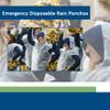 Sara Glove Emergency Disposable Rain Ponchos (Sold in Packs of 10 and 200) (Blue, 5 Pack) view 2