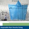Sara Glove Emergency Disposable Rain Ponchos (Sold in Packs of 10 and 200) (Blue, 5 Pack) view 3