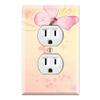 Graphics Wallplates - Pink Butterfly - Duplex Outlet Wall Plate Cover view 1