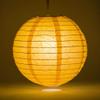 Quasimoon PaperLanternStore.com 16 Inch Papaya Even Ribbing Round Paper Lantern (10 Pack) view 2