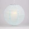 PaperLanternStore.com 8 Inch Artic Blue Irregular Ribbed Paper Lantern (10 PACK) view 1