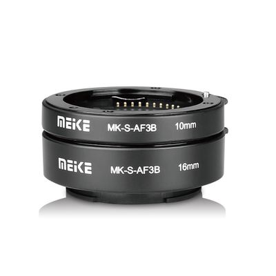 MEIKE MK-S-AF3B Plastic Auto Focus Macro Extension Tube Adapter Ring 10mm 16mm for Sony E-Mount FE-Mount Mirrorless Camera A7 A7M2 NEX3 MEX5 NEX6 NEX7 A5000 A6000 A6300 A6500 A9 etc