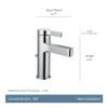 Moen Vichy Chrome One-Handle Single Hole Modern Bathroom Faucet, 6710 view 2