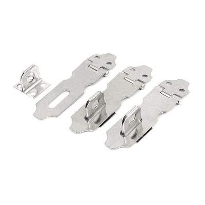 uxcell Cupboard 2-inch Stainless Steel Safety Padlock Door Latch Lock Hasp Staples 3pcs