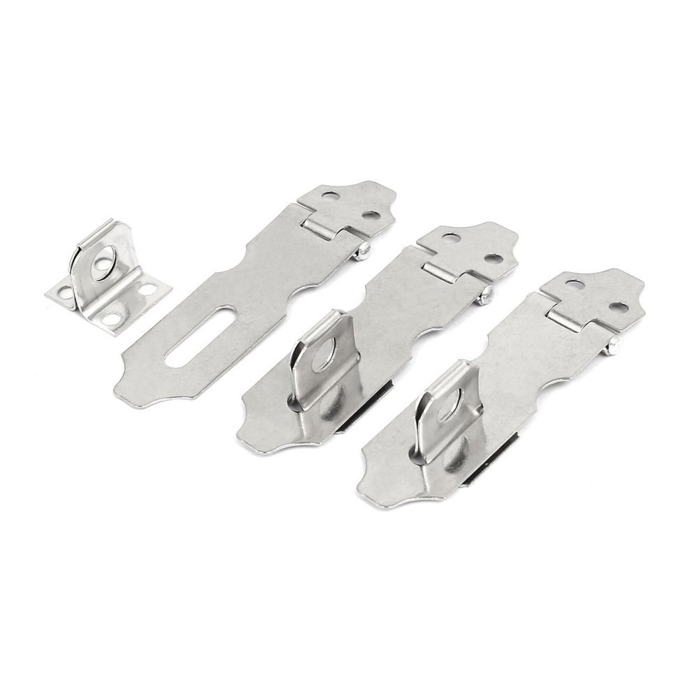 uxcell Cupboard 2-inch Stainless Steel Safety Padlock Door Latch Lock Hasp Staples 3pcs