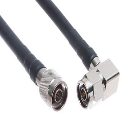 N Male to N Male Right Angle Times Microwave LMR-400 Cable 3ft
