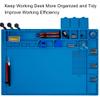 Premium Heat Resistant 932F Blue Magnetic Repair Work Mat Large Silicone Soldering Mat for Soldering, Electronics, Computer Cellphone Repair, BGA Soldering Gun Iron Workbench Protection view 2