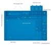 Premium Heat Resistant 932F Blue Magnetic Repair Work Mat Large Silicone Soldering Mat for Soldering, Electronics, Computer Cellphone Repair, BGA Soldering Gun Iron Workbench Protection view 3