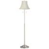 Abba 66" Tall Creme Bell and Nickel Pull Chain Floor Lamp Living Room view 1