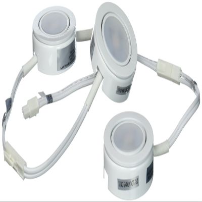Maxim Lighting CounterMax MX-LD-AC Under Cabinet Puck Light | Transitional Under Cabinet Lighting | Ideal for Kitchen Counters, Cabinets & Workspaces | 53835WT