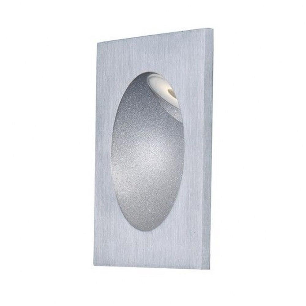 ET2 E41403-SA Alumilux Step Light ADA Compliant Square Outdoor LED Low Voltage Wall Mount, 1-Light 2 Watt, 3"H x 3"W, Satin Aluminum