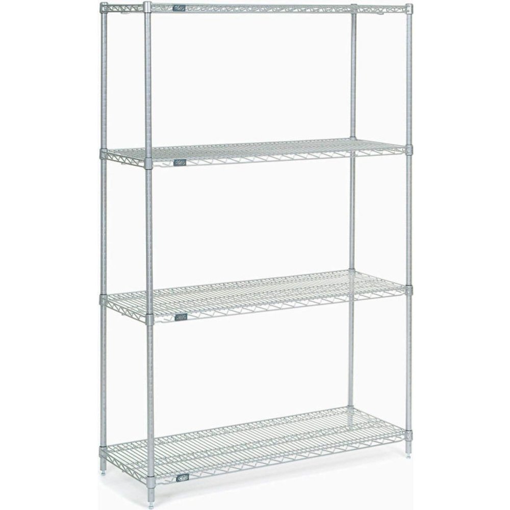 Nexel Wire Shelving, Poly-Z-Brite, 48" W x 21" D x 74" H