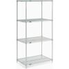 Nexel Poly-Z-Brite Adjustable Wire Shelving Unit, 4 Tier, Heavy Duty Organizer Rack Mult-Purpose Storage Shelf, 21" x 24" x 86" view 1