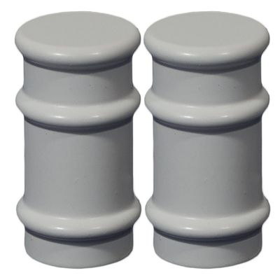 Urbanest Set of 2 Spina Lamp Finials, 1 1/4-inch Tall, Glossy White