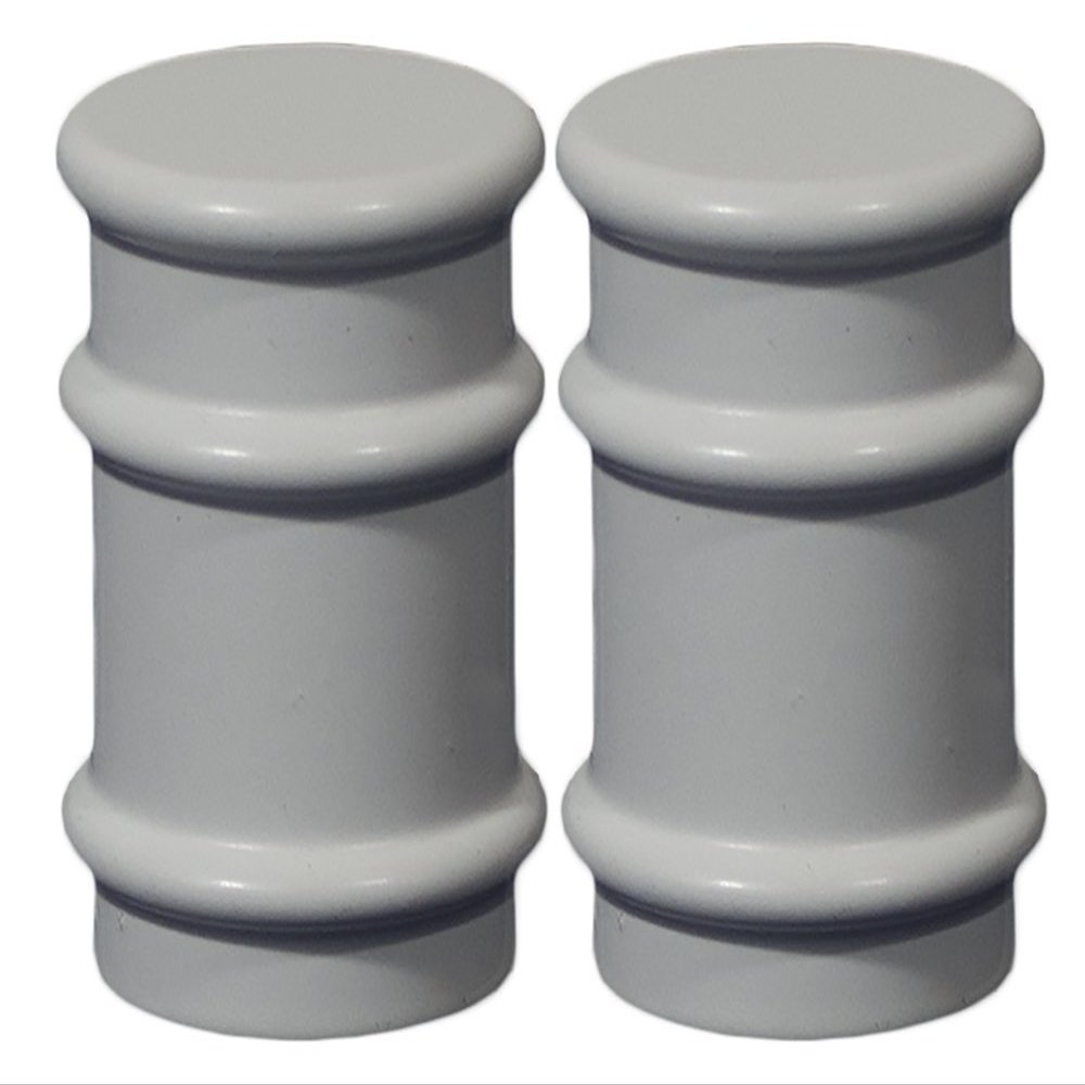 Urbanest Set of 2 Spina Lamp Finials, 1 1/4-inch Tall, Glossy White