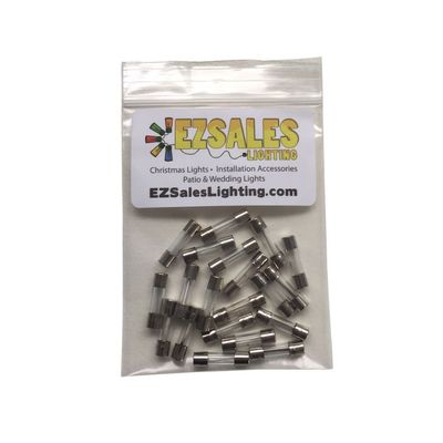 EZLS Fuse for C7/C9 Christmas Lights & Globe Light Strings 5A 125V (20) Pack