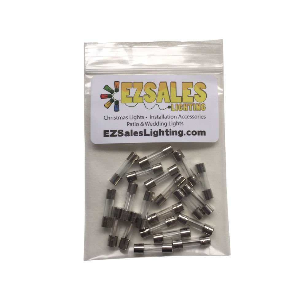 EZLS Fuse for C7/C9 Christmas Lights & Globe Light Strings 5A 125V (20) Pack