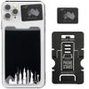 Gecko Iconic Buildings Print Card Holder - The Pyramids of Giza - Eiffel Tower - Statue of Liberty - Big Ben - Empire State Building - Oriental Pearl Radio & TV Design Pring - CITYSCAPE view 1