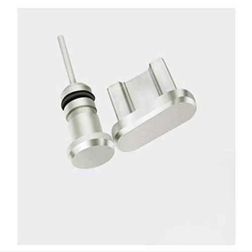 GGGarden Aluminum Android Dust Plug Set Micro USB Port + Earphone Jack Plugs Sim Card Needle For Smartphone - Silver
