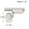 Pro Track 5.5 Watt Brushed Steel LED Linear Halo Track Head view 3