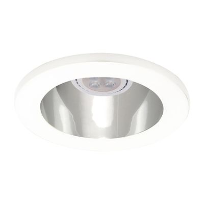 WAC 4in Low Voltage Round Adjustable Recessed Light Trim with Open Specular Reflector in White and White 8W 500 Lumens MR16 LED Lamp, HR-8401 or HR-8402 Housing Sold Separately