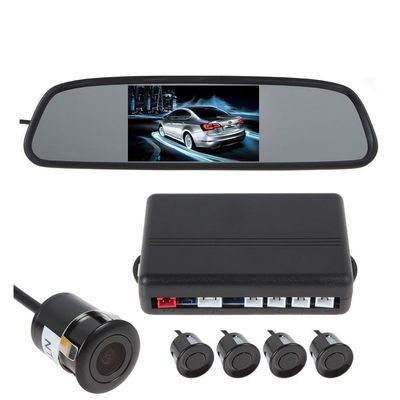 Parking Sensor - BANGWEIER Reversing Radar System Contain 4.3 Inch TFT LCD Screen Car Rear View Mirror Monitor + 4 Parking Sensors