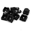 uxcell 48mm x 48mm Thread Tube Insert Adjustable PP Plastic Leveling Foot Black 8 Sets view 1