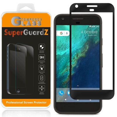[2-Pack] for Google Pixel - SuperGuardZ [Full Cover] Tempered Glass Screen Protector [Lifetime Replacement], 9H, 0.3mm, 2.5D Round Edge, Anti-Scratch, Anti-Bubble