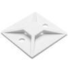 Hellermann Tyton North America MB510C2 Screw Fastened Bases, 35" Max Tie Width, 19'' Hole Dia., 1.49'' Length/Width, PA66, White, 0.25" Height, 1.49" Width, 1.49" Length (Pack of 100) view 1
