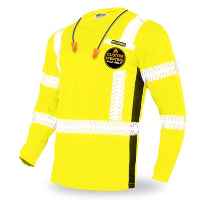 KwikSafety Renaissance MAN Hi Vis Safety Shirt Class 3 / Yellow Large