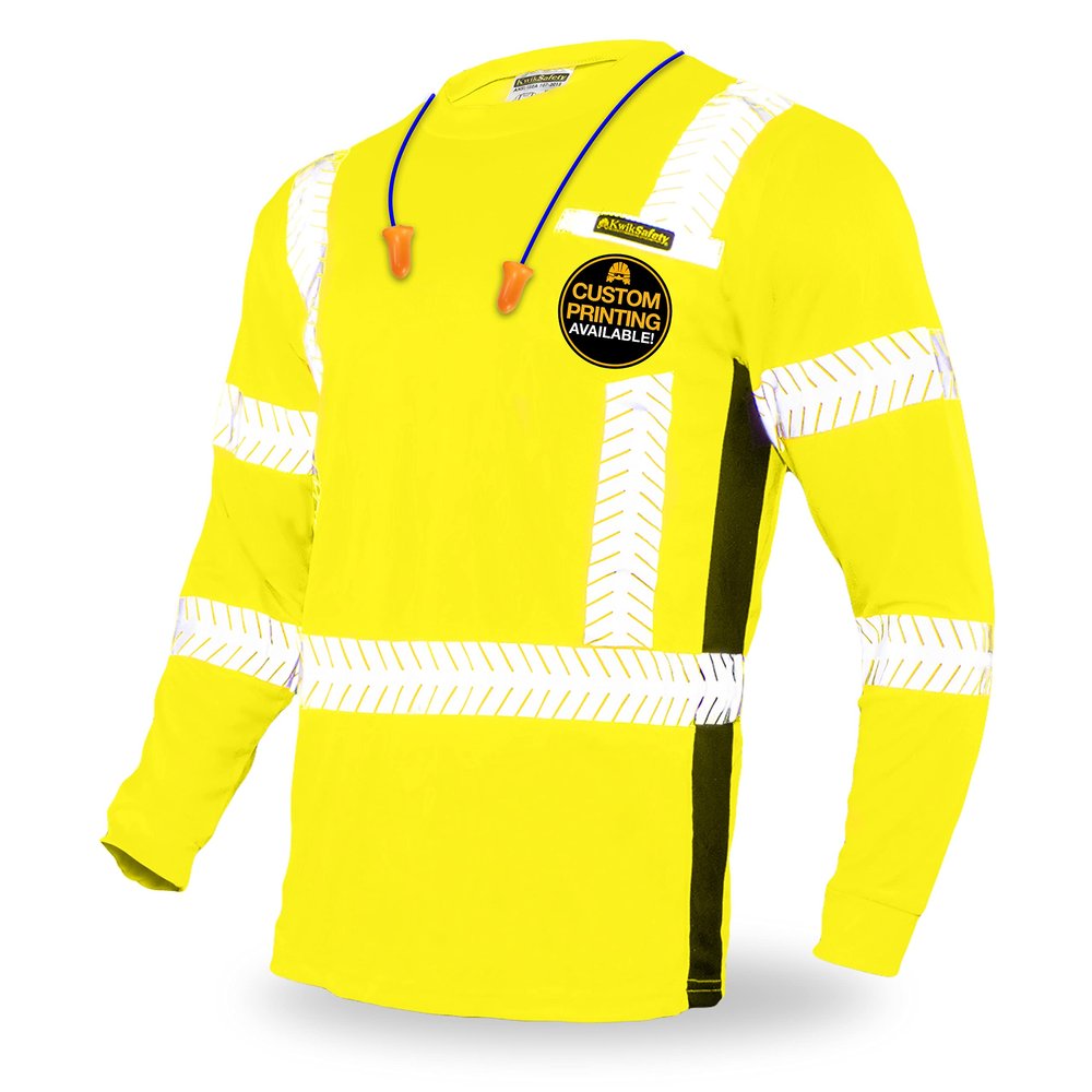 KwikSafety Renaissance MAN Hi Vis Safety Shirt Class 3 / Yellow Large