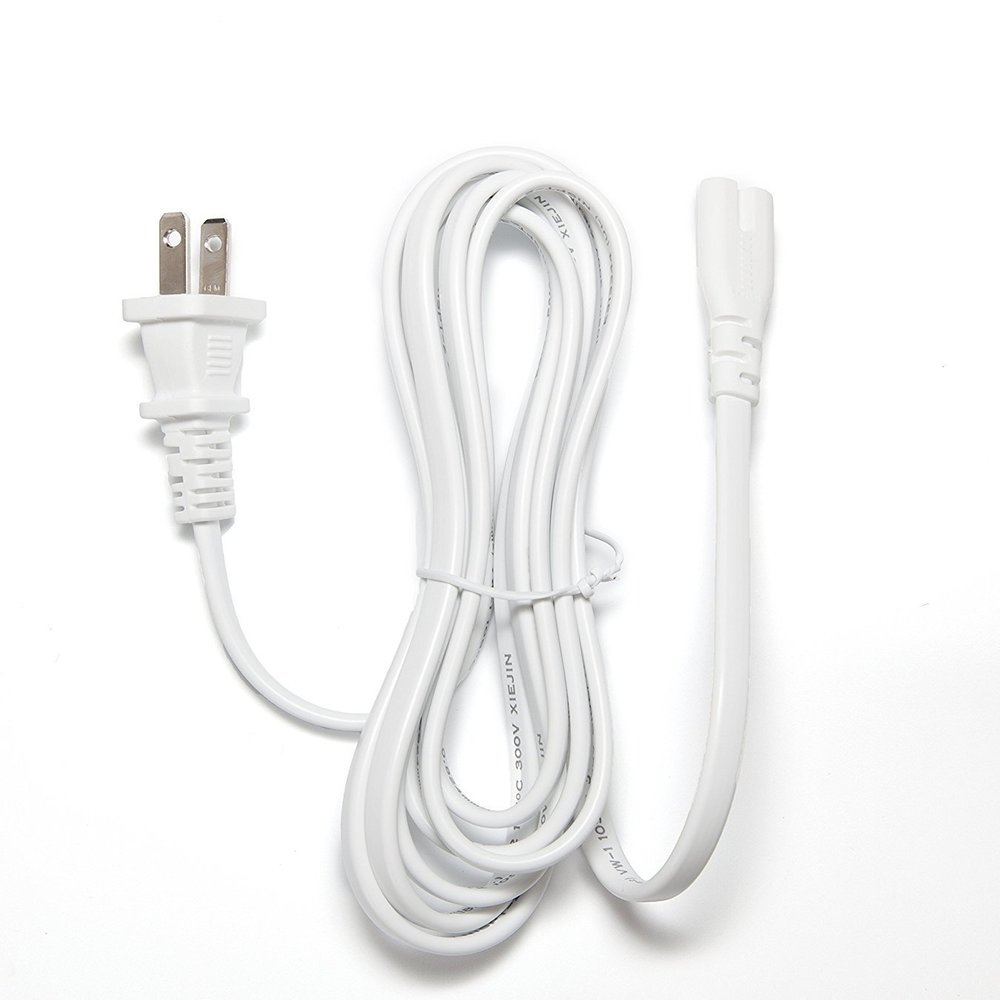 OMNIHIL 8 Feet AC Power Cord Compatible with Bose Model CD-2000 AC oustic Wave Music System Series II (White)
