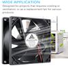 GDSTIME 92mm x 92mm x 25mm 90mm 3.6 Inches 12v Brushless DC Cooling Fan 2 Pin view 4