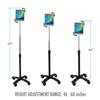 Gooseneck Floor Stand  CTAs Compact, Adjustable Gooseneck with Swivel Casters for iPad 7th/ 8th/ 9th Gen 10.2, iPad Air 4, 12.9, Surface Pro, Zebra & Other 7-13 Tablets (PAD-CGS) view 2