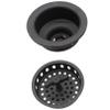 Westbrass Wing Nut Style Large Kitchen Sink Basket Strainer, 2 Pack, Matte Black, D2135-62 view 3