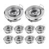 JOYINLED Pack of 10 3W COB Mini LED Downlights Kit Eyeball Under Cabinet Recessed Ceiling Light Fixture + Driver 3000K for Living Room Closet Kitchen Accent Lighiting view 4