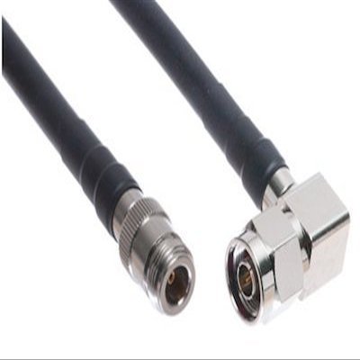 N Male Right Angle to N Female Times Microwave LMR-400 Cable 10ft