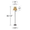 360 Lighting 60 1/2" Tall Coppery Gold Bronze Swing Arm Floor Lamp view 4