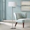 360 Lighting 60 1/2" Tall White Brushed Nickel Swing Arm Floor Lamp view 2