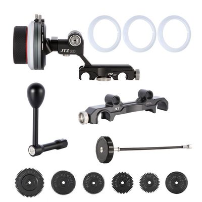 JTZ DP30 Cine Follow Focus Puller 15mm / 19mm Rail Sytem KIT for FS700 C300 C500 II III Blackmagic URSA Mini BMCC BMPCC 4K 6K A7 A7R A7S II III IV A9 ARRI Lens Video Cinema DSLR Cameras