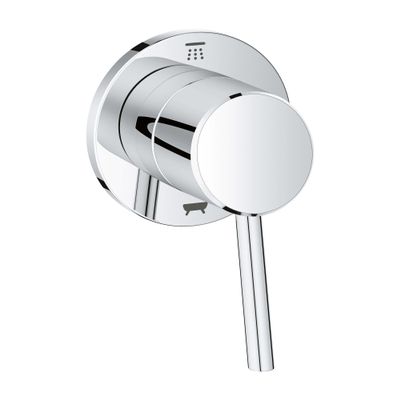 Grohe 29104001 Concetto 1-Handle Diverter Trim Kit in Starlight Chrome (Valve Sold Separately)